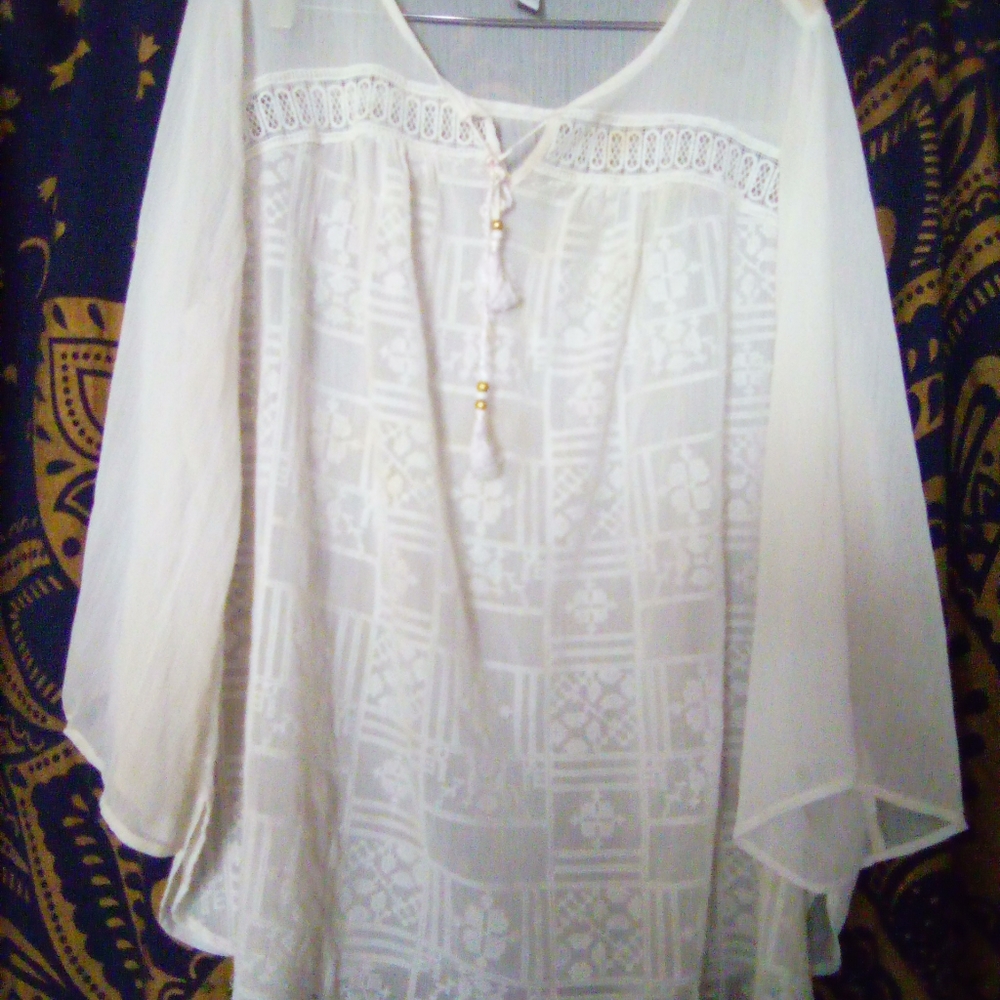 Sheer polyester top